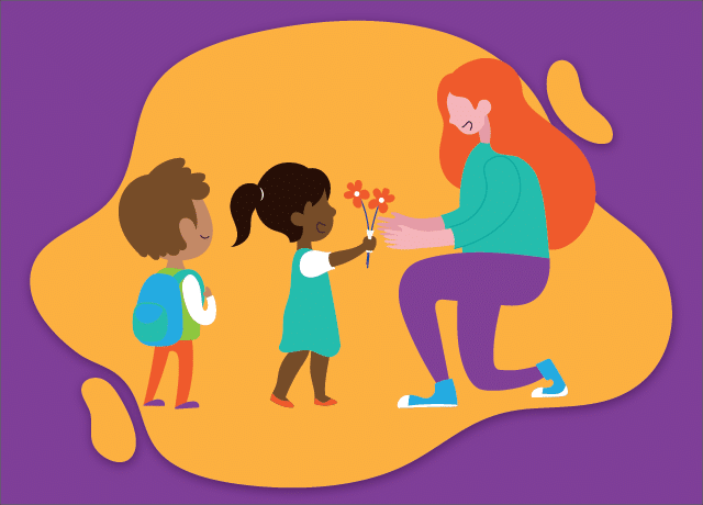 preschoolers-giving-flowers-to-teacher